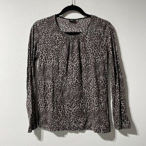 Bogner 100% Cotton Made In Turkey Cheetah 3/4 Sleeve T Shirt Size Large US 12